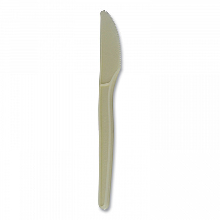 EcoSense Renewable Plant Starch Cutlery, Knife, Plastic, Cream, 50/Pack (EPS001PK)