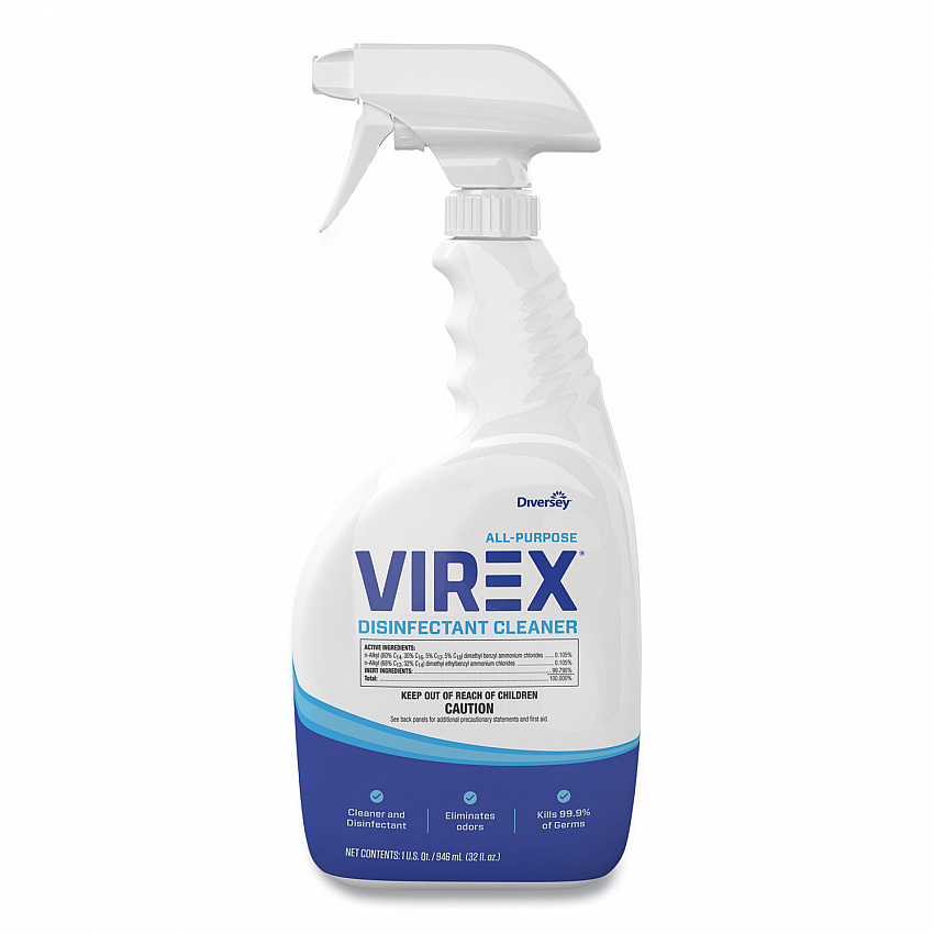 Virex All-Purpose Disinfectant Cleaner, Citrus Scent, 32 oz Spray Bottle, 8/Carton (CBD540533)