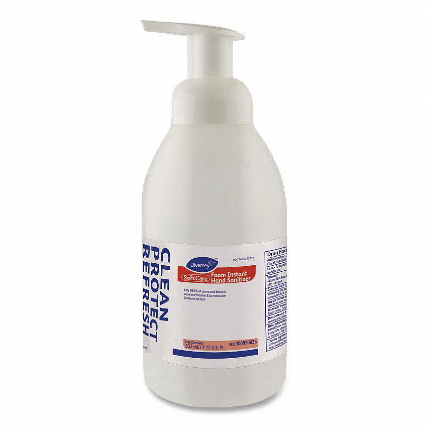 Soft Care Instant Foam Hand Sanitizer, 532 mL Pump Bottle, Alcohol Scent, 6/Carton (100930835)
