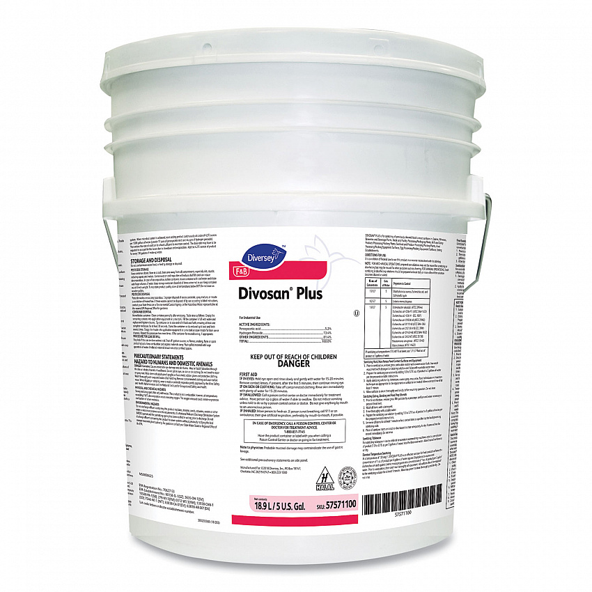 Divosan Plus Spectrum Sanitizer, 5 gal Pail (57571100)