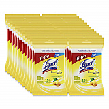 Disinfecting Wipes Flatpacks, 1-Ply, 6.69 x 7.87, Lemon and Lime Blossom, White, 15 Wipes/Flat Pack, 24 Flat Packs/Carton (99799CT)