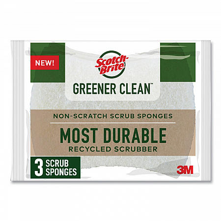 Greener Clean Non-Scratch Scrub Sponge, 2.6 x 3.3, 0.7