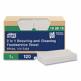 2 in 1 Wiper, 1-Ply, 13" x 21", White, 120/Carton (192815)