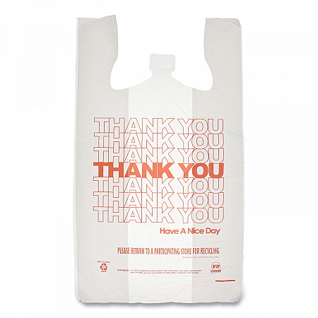 Thank You Bags, Thank You - Have a Nice Day Labeling, Cut-Out Handles, 13