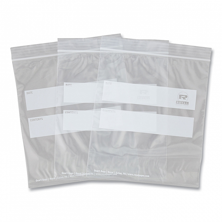 Zipper Bags, Quart, 7" x 7.99", Clear, 500/Carton (ZBQ78)