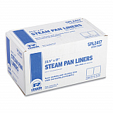 Steam Pan Liners for 1/2-Size Pans, Includes Twist-Ties, 17" x 23.5", Clear, 250/Carton (SPL2417)