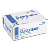 Saddle Bags, Fold-Top Closure, 0.59 mil, 7.99" x 6.49", Clear, 2,000/Carton (SB67)