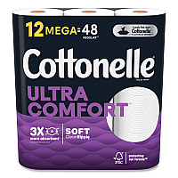 Ultra ComfortCare Toilet Paper, Soft Tissue, Septic Safe, 2-Ply, White, 284 Sheets/Roll, 12 Rolls/Pack, 48 Rolls/Carton (55494)
