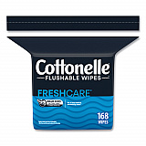 Fresh Care Flushable Cleansing Cloths, 1-Ply, 5 x 7.25, White, 168/Pack (41777PK)