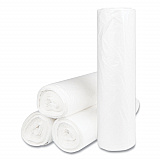 High-Density Commercial Can Liners, 56 gal, 14 mic, 43" x 48", Natural, Interleaved Roll, 25 Bags/Roll, 8 Rolls/Carton (S434814N)