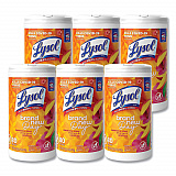 Disinfecting Wipes, 1-Ply, 7 x 7.25, Mango and Hibiscus, White, 80 Wipes/Canister, 6 Canisters/Carton (97181)