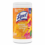Disinfecting Wipes, 1-Ply, 7 x 7.25, Mango and Hibiscus, White, 80 Wipes/Canister (97181EA)