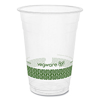 96-Series Cold Cup, 16 oz, Plastic, Clear/Green, 1,000/Carton (R500YG)