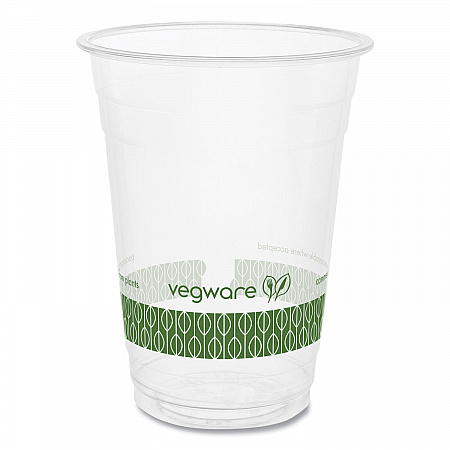 96-Series Cold Cup, 16 oz, Plastic, Clear/Green, 1,000/Carton (R500YG)