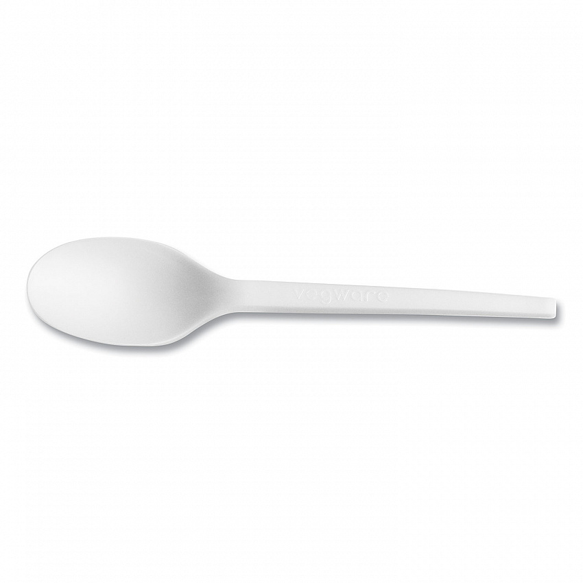 White CPLA Cutlery, General Purpose Spoon, Plastic, 1,000/Carton (VWSP65)