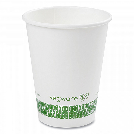 89-Series Hot Cup, 12 oz, Paper, White/Green, 1,000/Carton (LV12G)