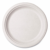 Nourish Molded Fiber Tableware, Compostable, Plate, Sugarcane, 10" dia, White, 500/Carton (VWP005NFA)
