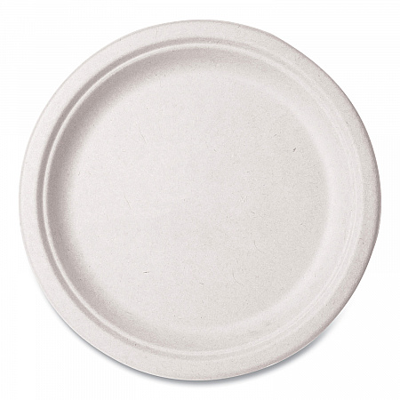 Nourish Molded Fiber Tableware, Compostable, Plate, Sugarcane, 10