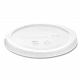 Round Deli Pot Lids, Compostable, For 8 oz to 32 oz Deli Containers, Clear, Plastic, 500/Carton (VDC120H)