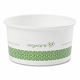 Soup Containers, Compostable, 6 oz, 3.5" Diameter x 1.7" h, Green/White, Paper, 1,000/Carton (SC06G)