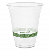 96-Series Cold Cup, 12 oz, Plastic, Clear/Green, 1,000/Carton (R360YG)