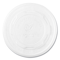 115-Series Flat Hot Lids, Compostable, For Use With 115-Series Soup Containers, White, Plastic, 500/Carton (VLID115S)