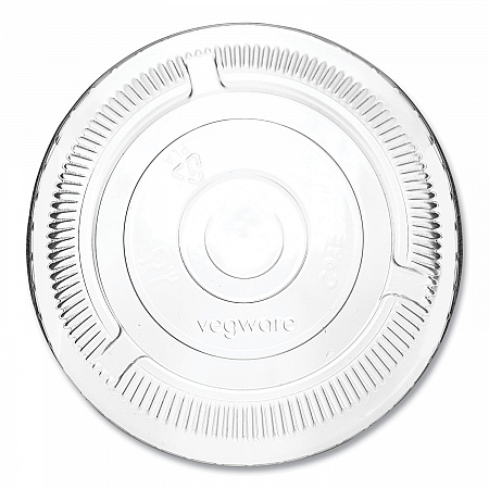 96 Series Cold Cup Lids, Fits Vegware 96-Series Cold Cups, Plastic, Clear, 1,000/Carton (C96FCH)