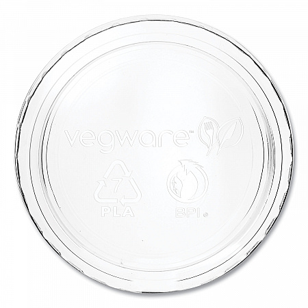 Portion Pot Lids, Fits Vegware 2 oz to 4 oz Portion Pots, Plastic, Clear, 2,000/Carton (CF736)