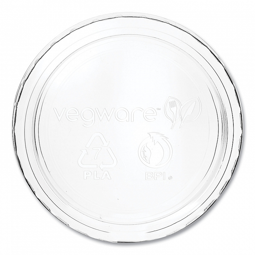 Portion Pot Lids, Fits Vegware 2 oz to 4 oz Portion Pots, Plastic, Clear, 2,000/Carton (CF736)