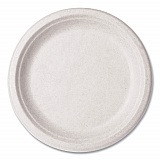 Nourish Molded Fiber Tableware, Compostable, Plate, Sugarcane, 9" dia, White, 500/Carton (VWP013NFA)