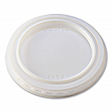 Portion Cup Lids, Fits 1 oz Squat Portion Cups, Plastic, Clear, 125/Sleeve, 20 Sleeves/Carton (L100PCS)