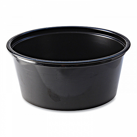 Portion Cups, 3.25 oz, Plastic, Black, 125/Sleeve, 20 Sleeves/Carton (PC325B)