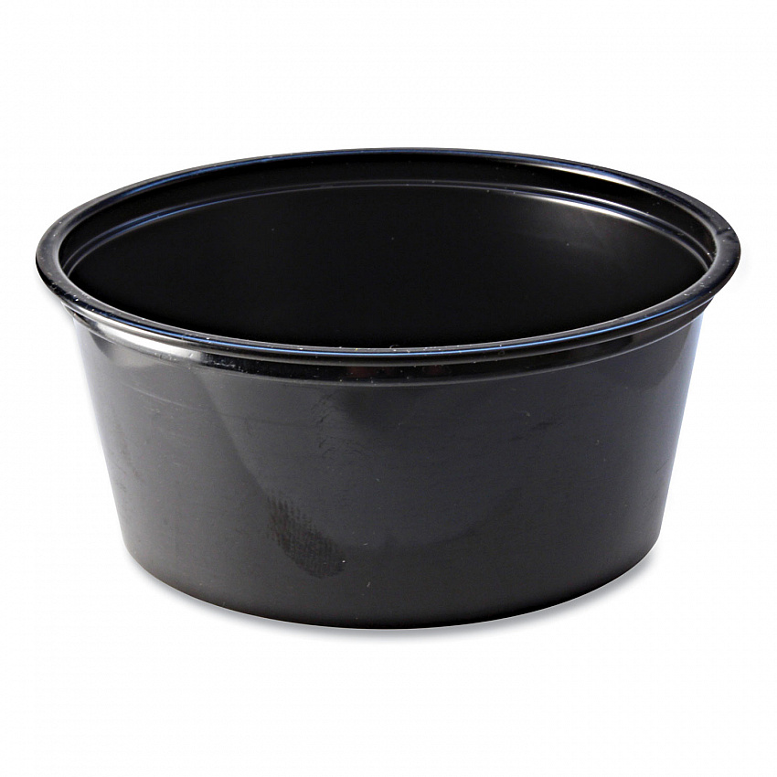 Portion Cups, 3.25 oz, Plastic, Black, 125/Sleeve, 20 Sleeves/Carton (PC325B)