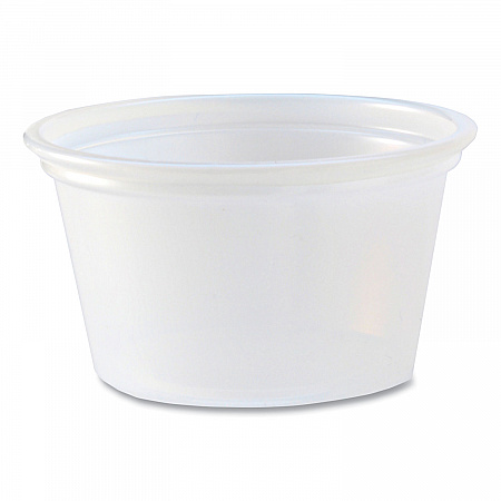 Portion Cups, 0.75 oz, Plastic, Translucent, 125/Sleeve, 20 Sleeve/Carton (PC075)