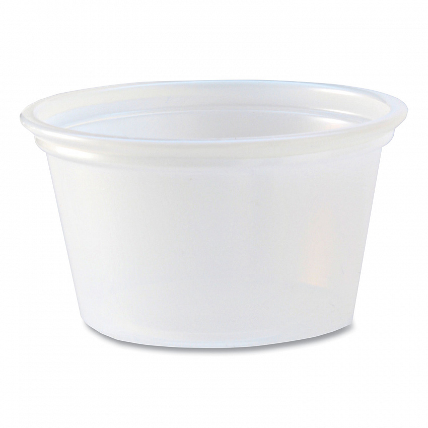 Portion Cups, 0.75 oz, Plastic, Translucent, 125/Sleeve, 20 Sleeve/Carton (PC075)