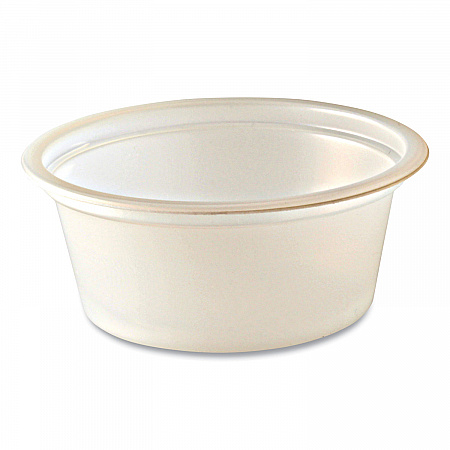 Portion Cups, Squat, 1 oz, Plastic, Translucent, 125/Sleeve, 20 Sleeve/Carton (PC100S)