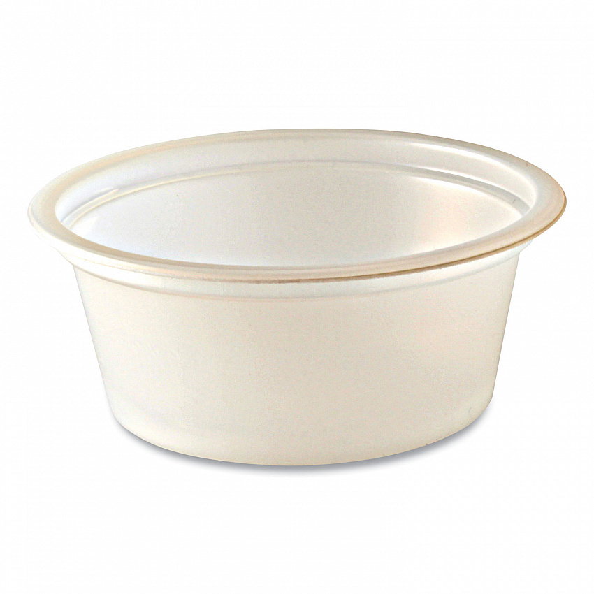 Portion Cups, Squat, 1 oz, Plastic, Translucent, 125/Sleeve, 20 Sleeve/Carton (PC100S)