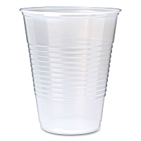 RK Ribbed Cold Drink Cups, 9 oz, Plastic, Clear, 100/Sleeve, 25 Sleeves/Carton (RK9)
