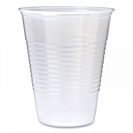 RK Ribbed Cold Drink Cups, 9 oz, Plastic, Clear, 100/Sleeve, 25 Sleeves/Carton (RK9)