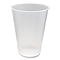 RK Ribbed Cold Drink Cups, 10 oz, Plastic, Clear, 100/Sleeve, 25 Sleeves/Carton (RK10)