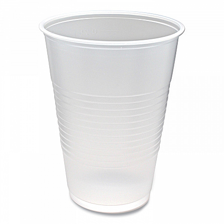 RK Ribbed Cold Drink Cups, 10 oz, Plastic, Clear, 100/Sleeve, 25 Sleeves/Carton (RK10)
