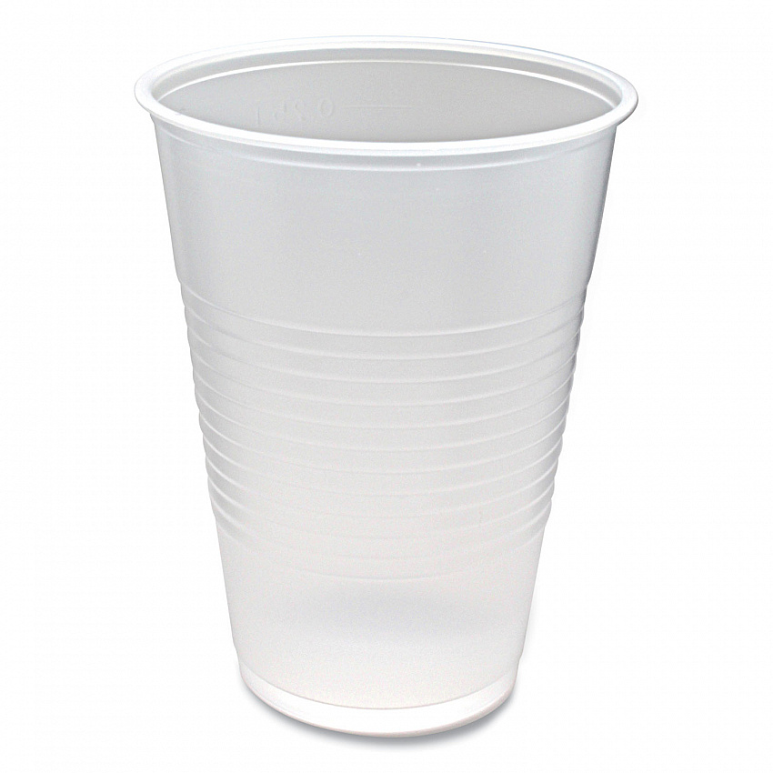 RK Ribbed Cold Drink Cups, 10 oz, Plastic, Clear, 100/Sleeve, 25 Sleeves/Carton (RK10)