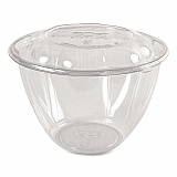 Renewable and Compostable Salad Bowls with Lids, 48 oz, Clear, Plastic, 150/Carton (EPSB48)