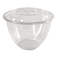 Renewable and Compostable Salad Bowls with Lids, 48 oz, Clear, Plastic, 150/Carton (EPSB48)