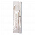 EcoSense Renewable PSM Wrapped Cutlery Kit, Fork/Knife/Napkin/Spoon, Plastic, White, 250/Carton (EPS005)