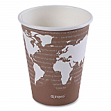 World Art Renewable and Compostable Hot Cups, 8 oz, Paper, Plum, 50/Pack, 20 Packs/Carton (EPBHC8WA)