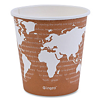 World Art Renewable and Compostable Hot Cups, 10 oz, Paper, Rust, 50/Pack, 20 Packs/Carton (EPBHC10WA)