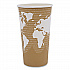 World Art Renewable and Compostable Hot Cups, 20 oz, Paper, Brown/White, 50/Pack, 20 Packs/Carton (EPBHC20WA)