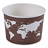 World Art Renewable and Compostable Food Container, 8 oz, 3.04" Diameter x 2.3" h, Plum, Paper, 50/Pack, 20 Packs/Carton (EPBSC8WA)