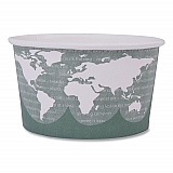 World Art Renewable and Compostable Food Container, 12 oz, 4.05" Diameter x 2.5" h, Moss, Paper, 25/Pack, 20 Packs/Carton (EPBSC12WA)
